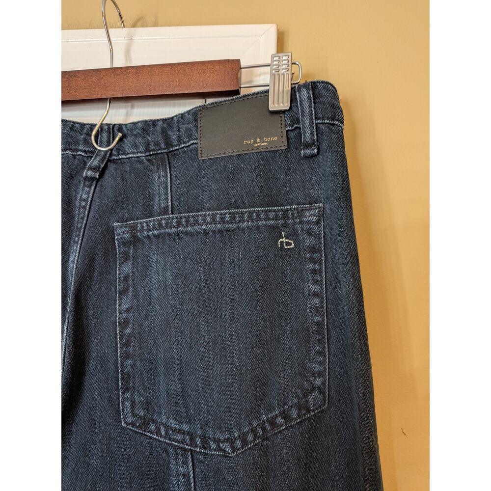 Rag & Bone Marina Mid Rise Wide Leg Jeans Dark Wash Size 27 Minimalist Designer - Picture 11 of 14